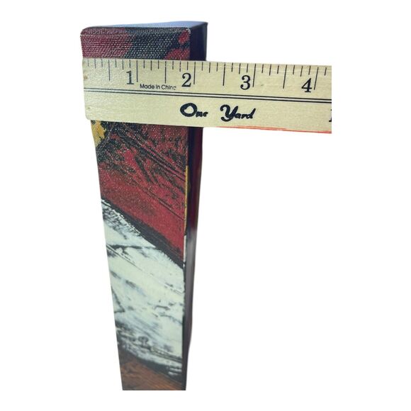 Ryan Radcliffe The Odyssey Series Abstract Painting 14x14x2 Signed Verso 1 Pc. - Picture 9 of 9